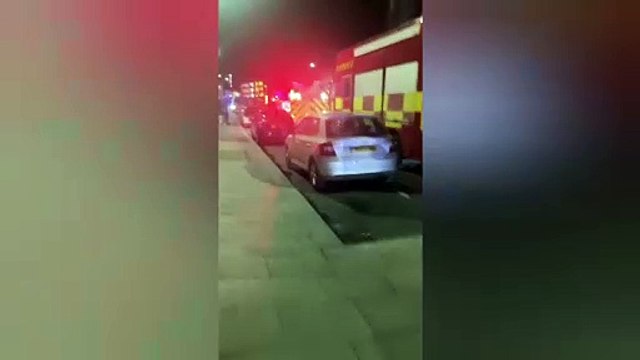 Video shows fire engines and ambulances in Bailey Street in Sheffield City Centre