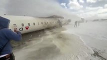 Un avión de pasajeros de Delta sufre un aparatoso accidente al aterrizar en Toronto