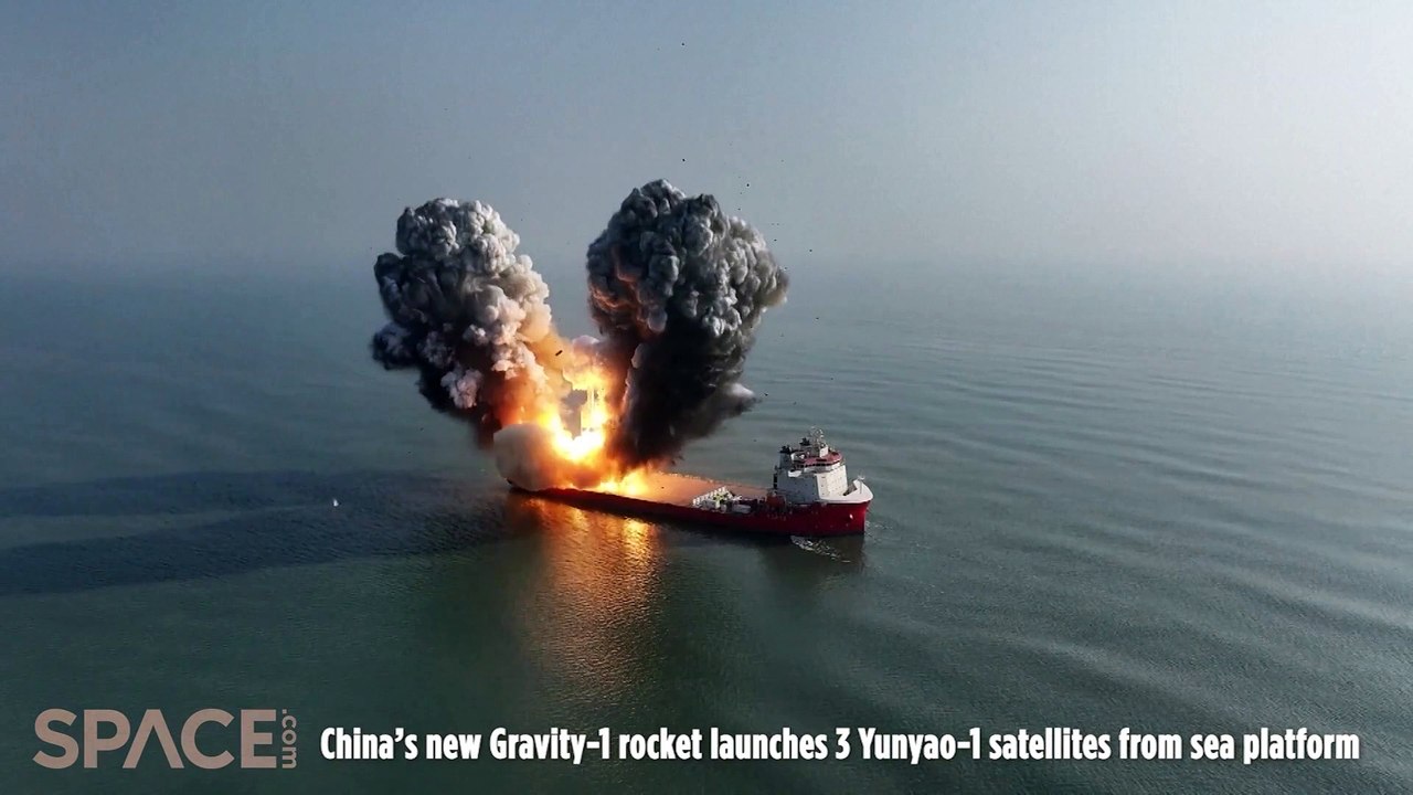 China's Gravity-1 Rocket Launched Satellites From Sea Platform