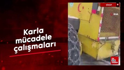 Sinop’ta karla mücadele çalışmaları