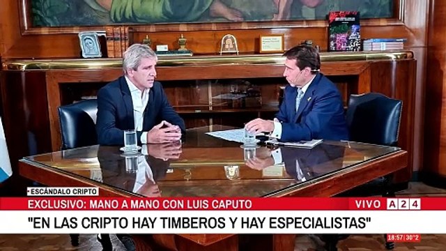 Luis Caputo: Es un mundo de timberos, de recontra especialistas, es muy difícil de entender