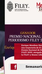 Enrique Mendoza, Premio Nacional de Periodismo FILEY 2025.
