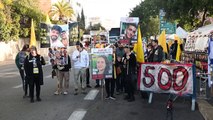 Familiares de rehenes israelíes en Gaza se manifiestan por los 500 días de cautiverio