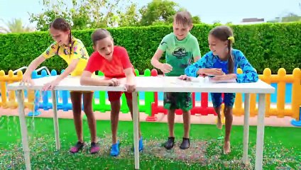 Roma and Friends Stair Slide Adventure Safety and Sharing
