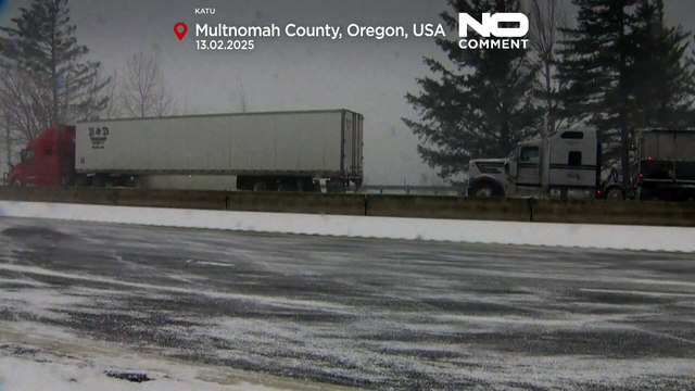 NO COMMENT: Hasta 30 vehículos involucrados en un accidente en una carretera nevada de Oregón