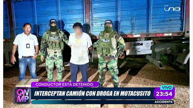 Interceptan camión con droga en Motacusito
