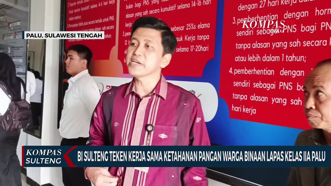 BI Sulteng Teken Kerja Sama  Ketahanan Pangan Warga Binaan Lapas Kelas IIA Palu