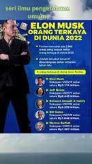 Elon Musk Jadi Orang Terkaya di Dunia 2022#short