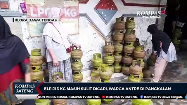 Elpiji 3 Kg di Blora Masih Sulit Dicari, Warga Antre di Pangkalan