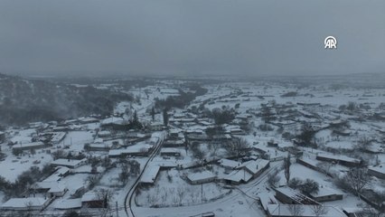 Edirne'nin yüksek kesimlerinde kar etkili oluyor