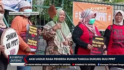 Aksi Unjuk Rasa Pekerja Rumah Tangga Dukung RUU PPRT
