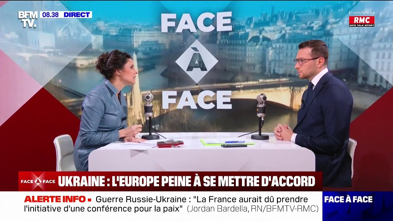 Défense: "Le premier geste de souveraineté et de patriotisme économique que devraient faire tous les chefs d'État de l'UE, c'est d'acheter du matériel européen", estime Jordan Bardella