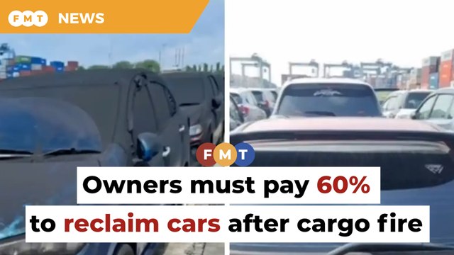 Owners told to pay 60% to reclaim cars stranded after cargo ship fire