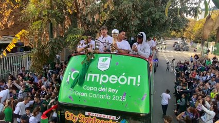 La gran fiesta de Unicaja en Málaga por su tercera Copa del Rey