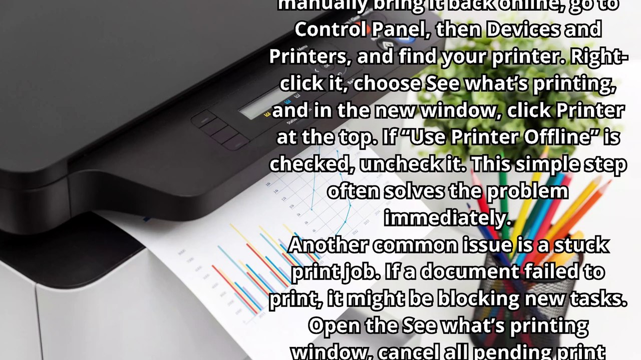 how to put a printer back online