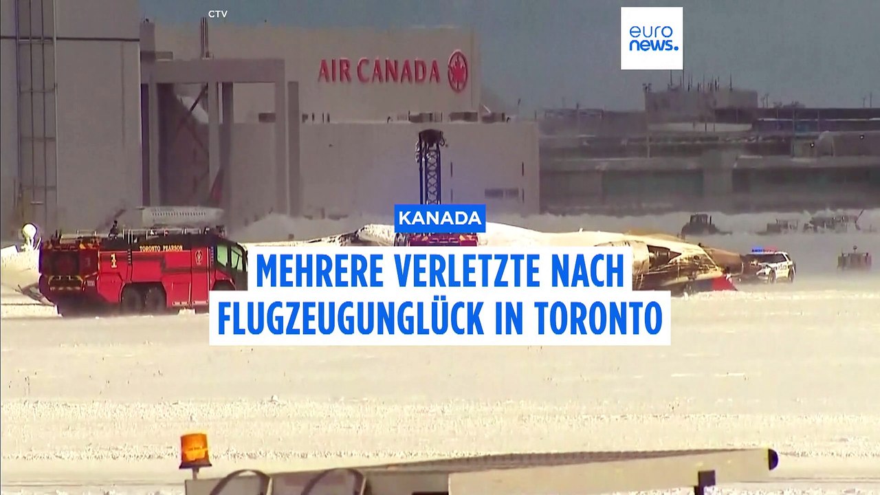 'Hingen wie Fledermäuse' in den Sitzen: Flugzeug überschlägt sich in Toronto