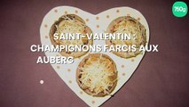 Saint-Valentin : Champignons farcis aux aubergines et tomates