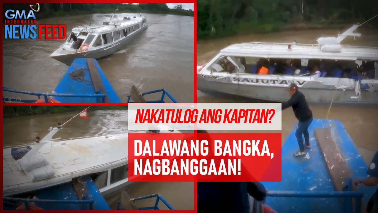 NAKATULOG ANG KAPITAN?  Dalawang bangka, nagbanggaan!  | GMA Integrated Newsfeed