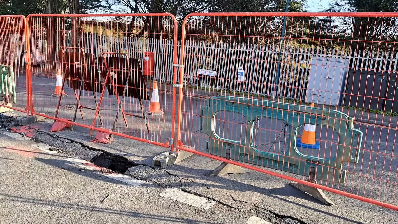 Road collapse in Maidstone