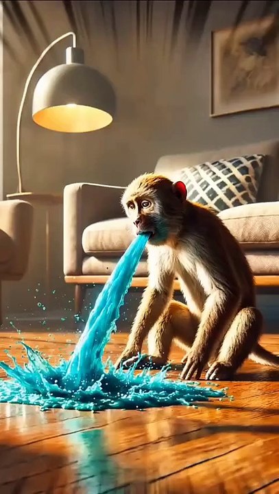 The monkey is sick in the hospital, can the cat save its friend? #2D #animation #anime #storytelling