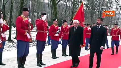 Mattarella e il Presidente del Montenegro Milatovi? si scambiano due spille