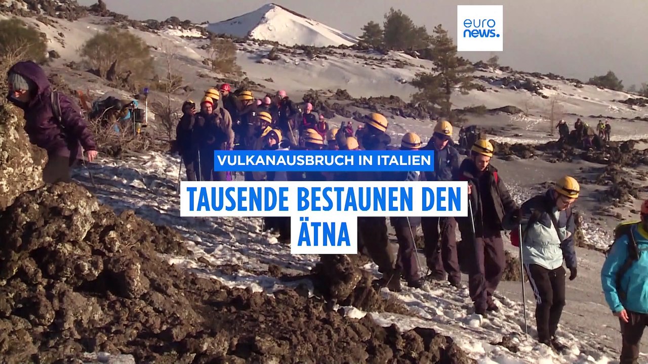Sizilien: Tausende bestaunen den spektakulären Ausbruch von Ätna