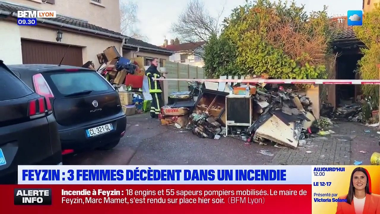 Rhône: Trois personnes âgées d’une soixantaine d’années sont décédées dans l’incendie d’une maison à Feyzin, au sud de Lyon - Deux autres ont été intoxiquées, dont une a été hospitalisée - VIDEO