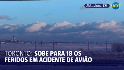 Sobe para 18 número de feridos em acidente com avião em Toronto