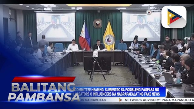 Pagdinig ng Joint Committee hearing, sumentro sa posibleng pagpasa ng batas vs. content creators o influencers na nagpapakalat ng fake news