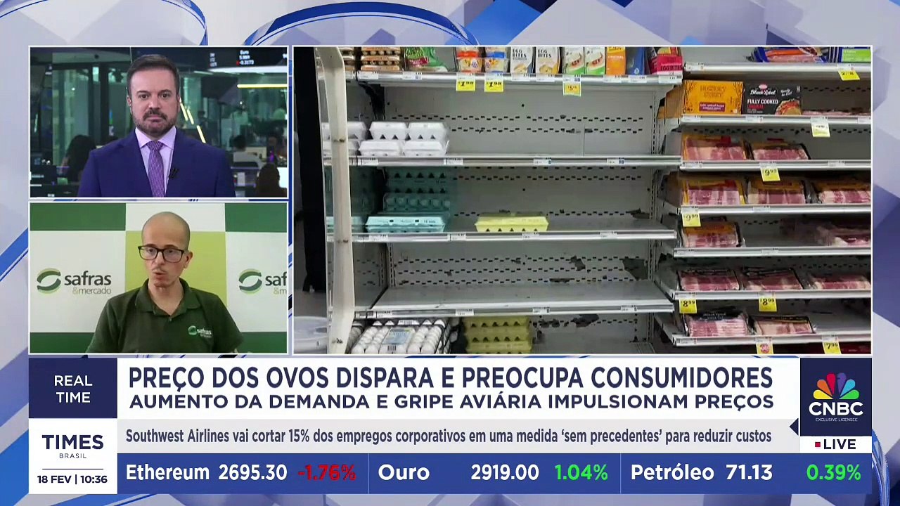 Preço dos ovos dispara no Brasil e preocupa consumidores; coordenador da Safras & Mercado comenta