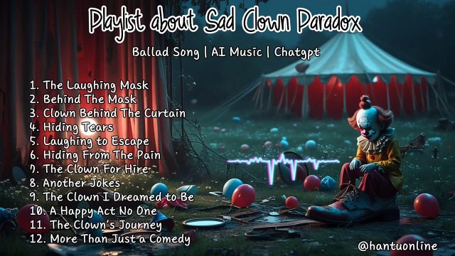 Playlist about Sad Clown Paradox | Ballad Song | AI Music | Chatgpt | English Song