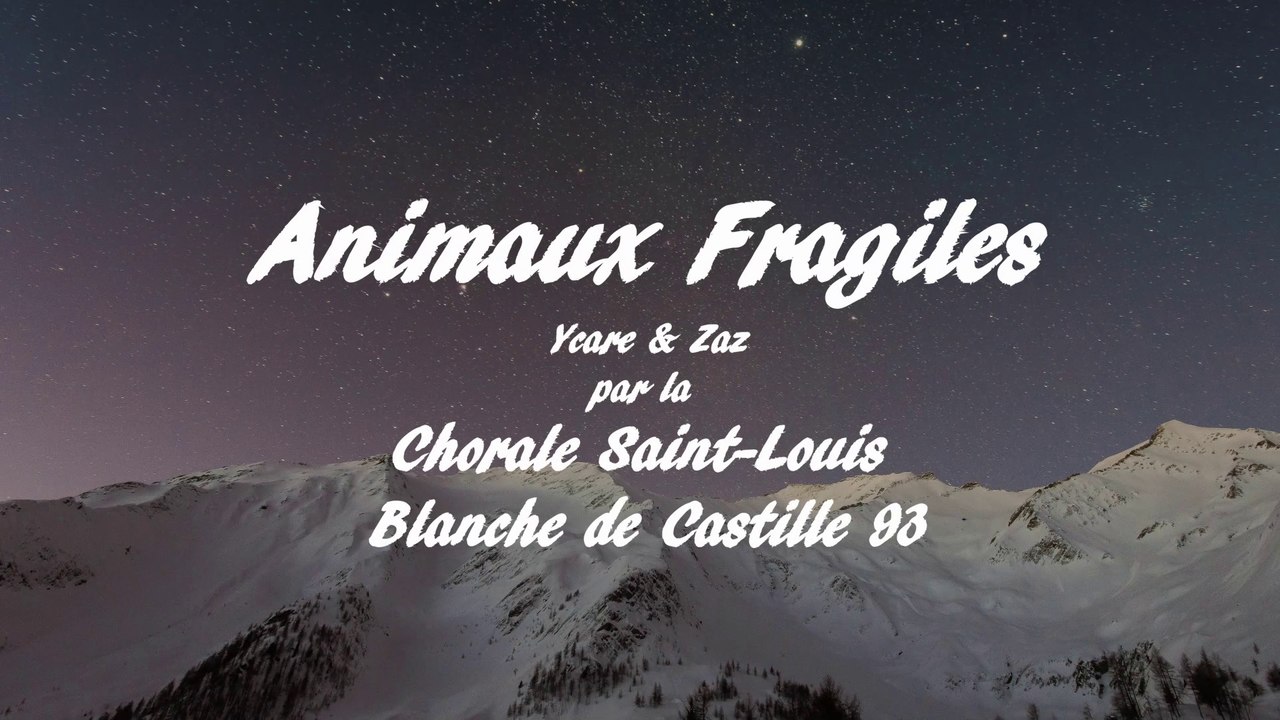 "Animaux Fragiles" Ycare & Zaz - Chorale de Saint-Louis Blanche de Castille (93)