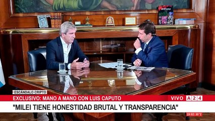 "No ha tenido gran impacto": Caputo minimizó el episodio $LIBRA en el ámbito bursátil y la relación con el FMI
