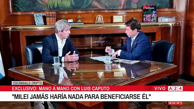 No hubo dolo, ni delito, ni corrupción : Caputo defendió a Milei por el episodio de $LIBRA y minimizó los impactos bursátiles