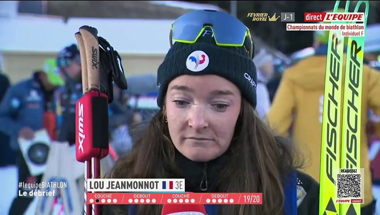 Jeanmonnot, médaillée de bronze : «Le premier tir plombe un peu» - Biathlon - Mondiaux (F)