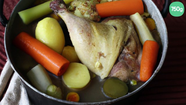 Pot au feu de chapon aux légumes oubliés
