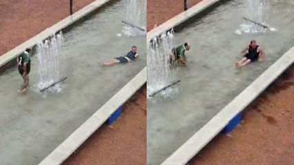 Espelhos d’água da Catedral viram “piscina” em Apucarana; veja