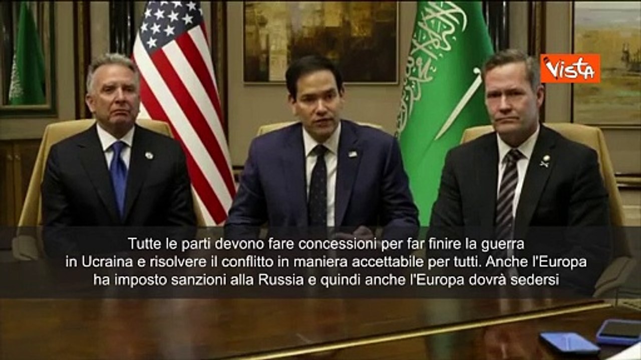 Rubio a Riad: Tutte le parti devono fare concessioni per la pace. Anche Ue ai negoziati