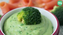 Purée brocolis saumon