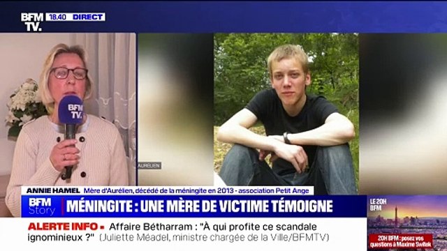 Il est décédé en quelques heures dans sa chambre : Annie Hamel, mère d'Aurélien, décédé de la méningite en 2013, témoigne sur BFMTV