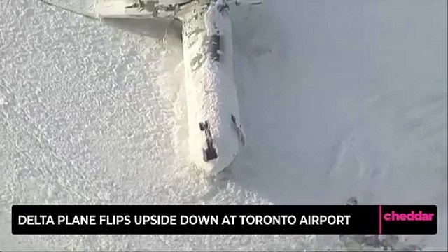 Delta Plane Flips Upside Down at Toronto Airport