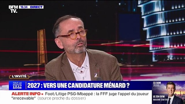 Candidature à la présidentielle de 2027: Robert Ménard affirme ne pas avoir cette prétention