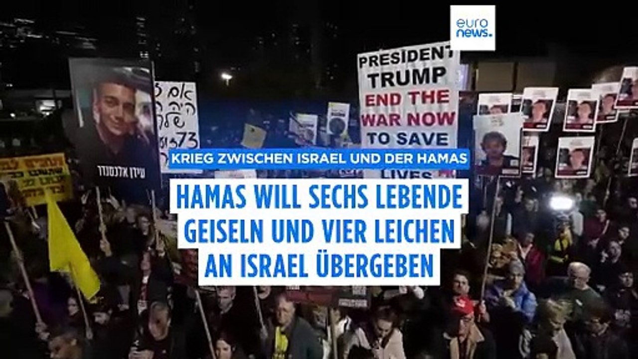 Hamas will sechs lebende Geiseln und vier Leichen an Israel übergeben