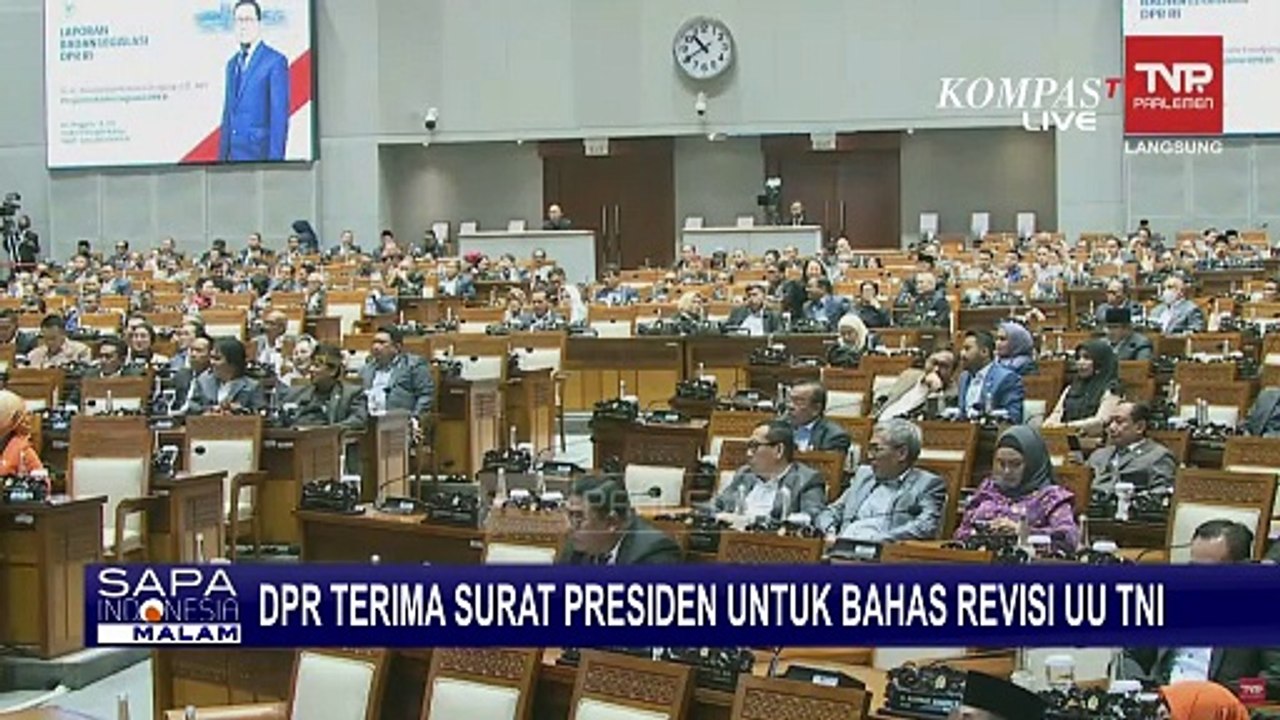 DPR Terima Surat Presiden untuk Bahas Revisi UU TNI, Menteri Hukum: Bahas Usia Pensiun Prajurit