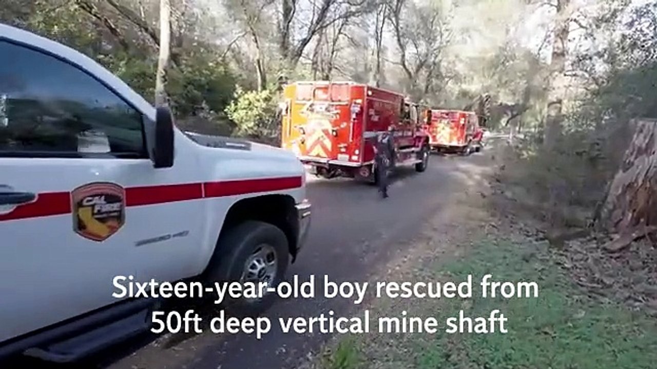 Teenager rescued from 50ft deep abandoned mine shaft after climbing rope broke