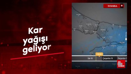 İstanbul'da kar yağışının etkili olacağı saatler