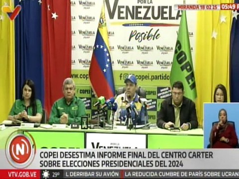 Partido Copei afirmó que el CNE es el único ente autorizado para emitir resultados electorales