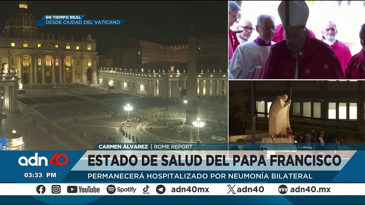 Estado de salud del papa Francisco empeora: permanecerá hospitalizado por neumonía bilateral