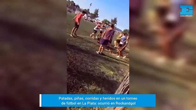 Piñas, patadas, corridas y heridos en un torneo de fútbol en La Plata