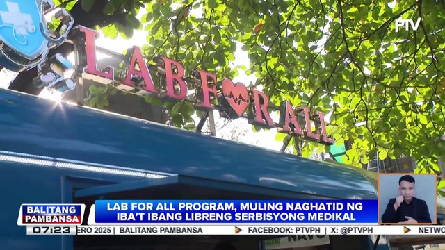 Lab for All Program, muling naghatid ng iba’t ibang libreng serbisyong medikal